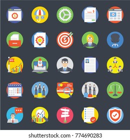 
Pack of Flat Business Icons 
