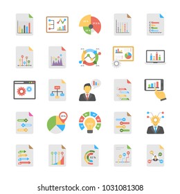 Pack of Flat Vectors Relating Business Analytics Theme