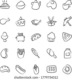 Pack Of Food Doodle Icons 