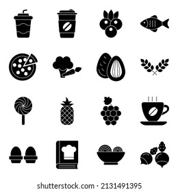 Pack of Food Drinks Icons

