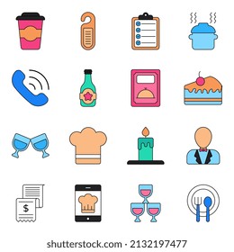 Paquete de Iconos planos de comida

