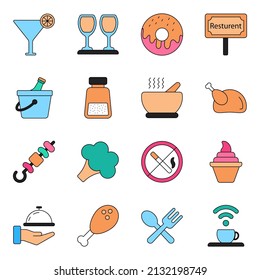 Pack of Food Flat Icons

