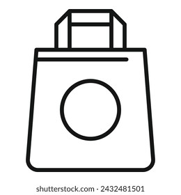 Pack food icon outline vector. Street snack unhealthy. Snack cook