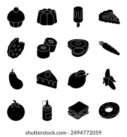 Pack of Food Solid Icon

