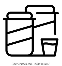 Pack food substitutes icon outline vector. Agave vegan. Meat eating