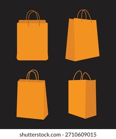 Un paquete de cuatro bolsas de compras está diseñado