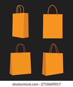 Un paquete de cuatro bolsas de compras está diseñado