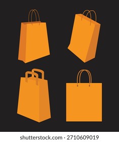 Un paquete de cuatro bolsas de compras está diseñado