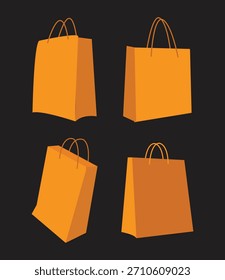 Un paquete de cuatro bolsas de compras está diseñado