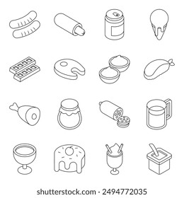 Pack of Fruit Linear Icon

