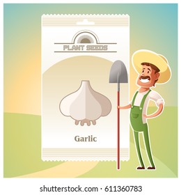 Pack of garlic seeds icon