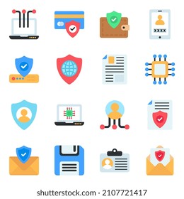 Paquete de iconos planos GDPR

