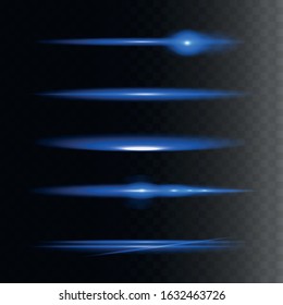 Pack of glitter blue waves  and sparks with a highlight effect, color bokeh lights glitter and sequins. On a black background transparent. Vector,