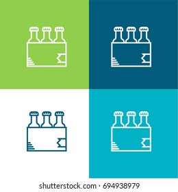 Pack green and blue material color minimal icon or logo design
