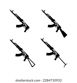 Packung Waffen. Ak 74 Vektorgrafiken.