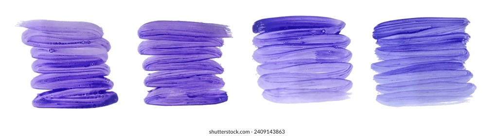 pack of hand painted stain texture backdrop in brush stroke style vector