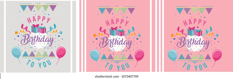 pack of happy birthday card