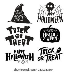 Pack of Happy Halloween Flat Vector