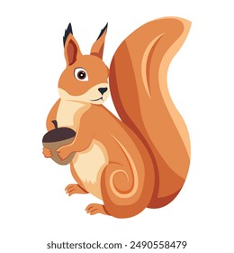 Pack of Happy Squirrel Flat Icons 

