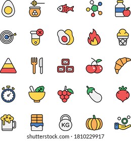 Pack of Healthy Diet Flat Icons