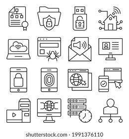 Pack of Hierarchy Linear Icons