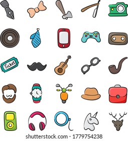 Pack Of Hipster Doodle Icons 