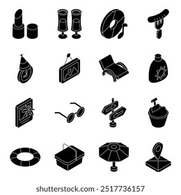 Paquete de Festiva Flat Icon 

