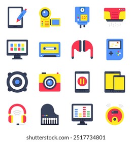 Pack of Home Appliances Flat Icon 

