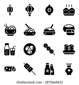 
Pack of Hong Kong Cuisines Solid Icons