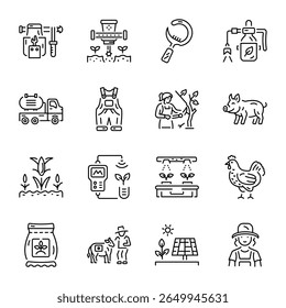 Pack of Horticulture Line Style Icons

