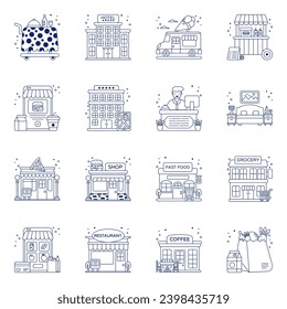 Paquete de Iconos Lineales del Hotel

