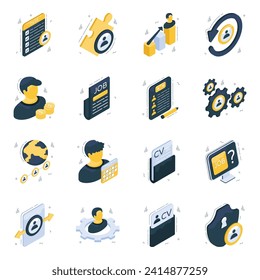 Pack of Hr Isometric Icons

