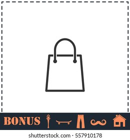 Pack icon flat. Simple vector symbol and bonus icon