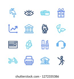 Pack icon set and agile development with interface, ecology and motorcycle. Payment related pack icon vector for web UI logo design.
