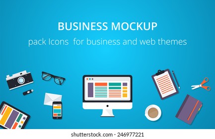 Pack icons for business and web themes