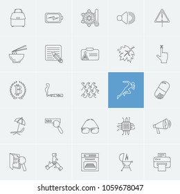 Pack icons set with personal identification, summer and fingerprint elements. Set of pack icons and bowl chopstick concept. Editable vector elements for logo app UI design.