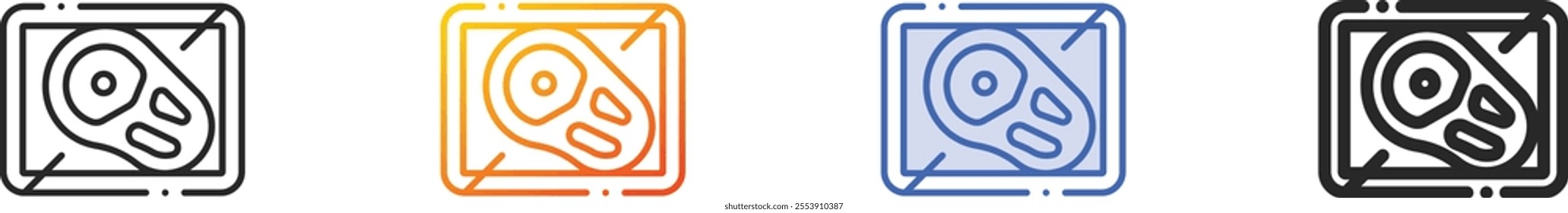 pack icon.Thin Linear, Gradient, Blue Stroke and bold Style Design Isolated On White Background