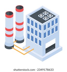 Pack of Industrial Isometric Icons 

