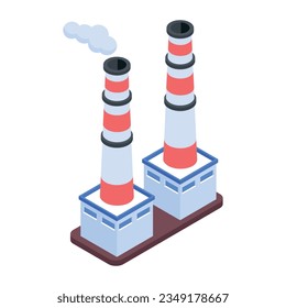 Pack of Industrial Isometric Icons 

