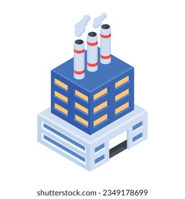 Pack of Industrial Isometric Icons 

