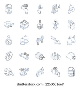 Pack of Industry Isometric Icons

