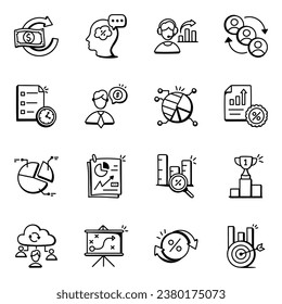 Pack of Infographics Doodle Icons 

