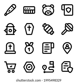 Pack of Instruments Linear Icons 