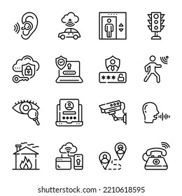 Pack of Internet Technology Line Icons

