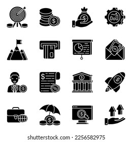 Pack of Investment Solid Icons 