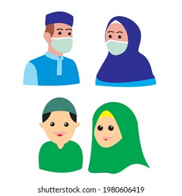 a pack of islamic vector icons on white background
