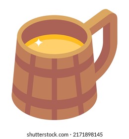 Pack of Isometric icon denoting chalice 

