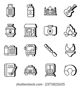 Pack of Journey vector Icons

