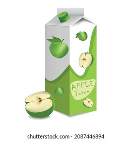 a pack of juice from fresh green apples