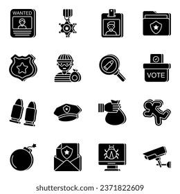 Paquete de Iconos vectoriales de Justicia

